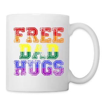 Free Dad Hugs Gay Daddy Pride LGBTQ - Mug blanc - blanc - Droite