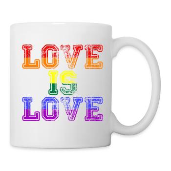 Love Is Love LGBTQ Rainbow Pride - Mug - white - Right