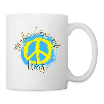 Paix Liebe Frieden faire l’amour pas la guerre Ukraine - Mug blanc - blanc - Droite