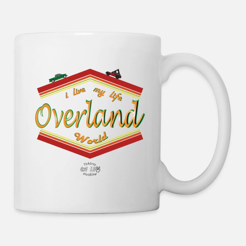 Overland lebe mein Leben - Tasse - Weiß