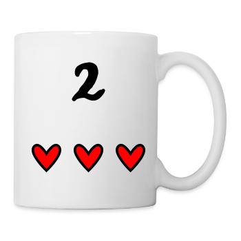2 JAHRE. 2. JAHRESTAG. GEBURTSTAG 2 JAHRE.2 - Tasse - Weiß - Rechts