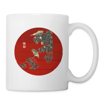 Japanische Kunst Vintage - Tasse - Weiß - Rechts
