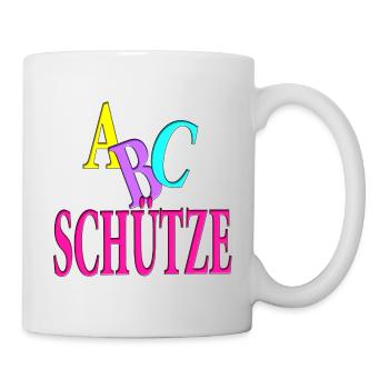 ABC Sagittaire étudiant rose École débutant - Mug blanc - blanc - Droite