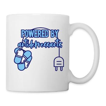 Powered By Antidepressants mental health empowered - Mug - white - Right