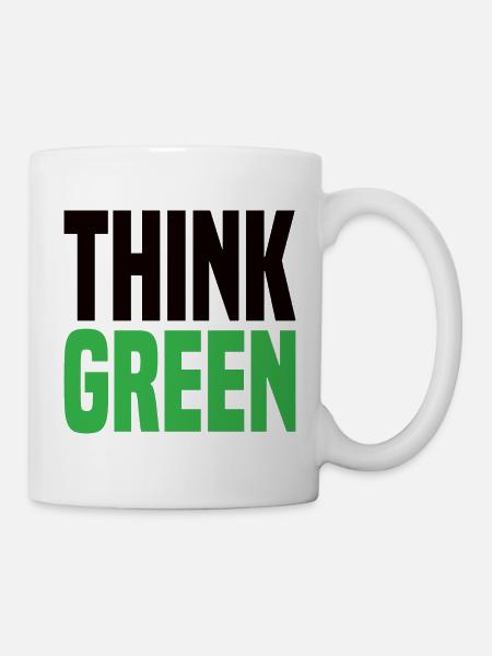 Think Green - Tasse - Weiß