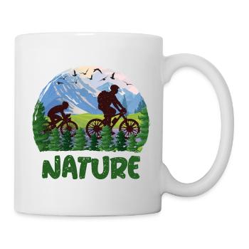 Nature Cyclist Mountains Wilderness - Mug - white - Right