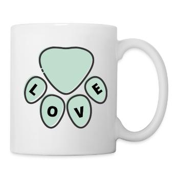 Patte de chien - Mug blanc - blanc - Droite