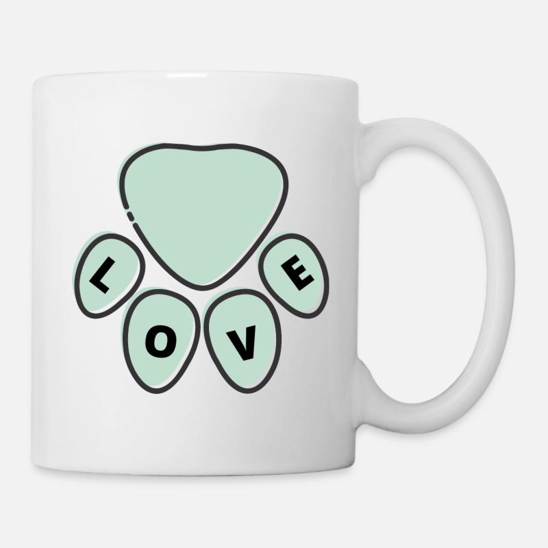 Hundepfote - Tasse - Weiß