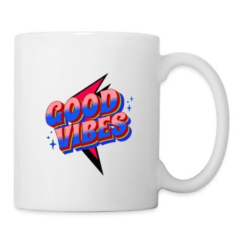 Gute Stimmung Retro Shirt - Tasse - Weiß - Rechts