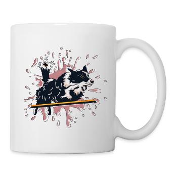 border agility rose - Mug blanc - blanc - Droite