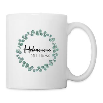 Hebamme mit Herz - Tasse - Weiß - Rechts