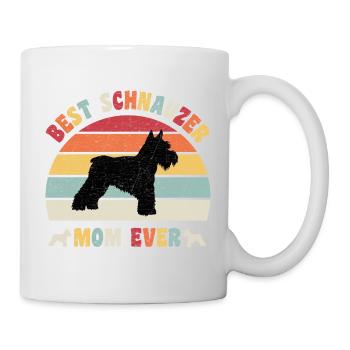 Meilleure maman Schnauzer jamais amateurs de chiens vintage rétro - Mug blanc - blanc - Droite