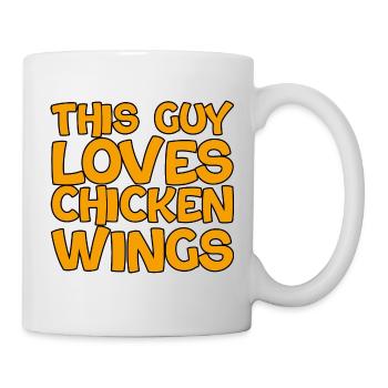 This Guy Loves Chicken Wings 2 - Tasse - Weiß - Rechts