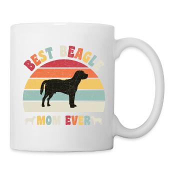 Best Beagle mom ever dog lovers vintage retro - Mug - white - Right