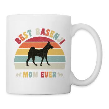Meilleure maman Basenji jamais amateurs de chiens vintage rétro - Mug blanc - blanc - Droite