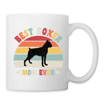 Meilleur Boxer maman jamais amoureux des chiens vintage rétro - Mug blanc - blanc - Droite
