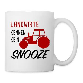 Landwirte kennen kein Snooze - Tasse - Weiß - Rechts