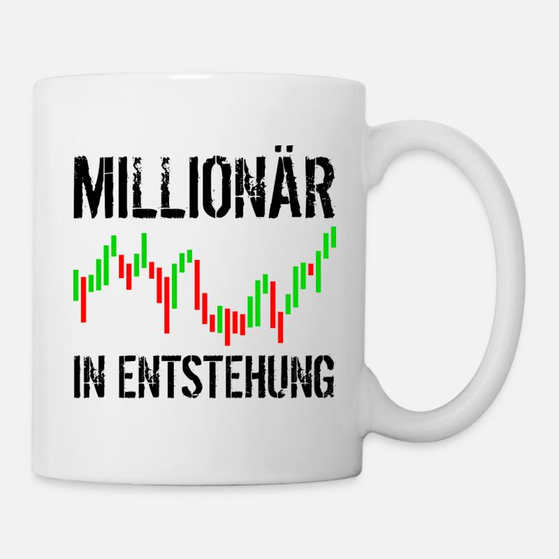 Millionär in Entstehung - Tasse - Weiß