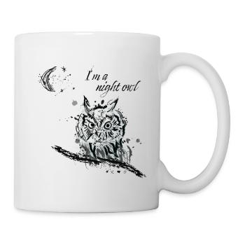 Je suis un oiseau de nuit - Nachteule - Mug blanc - blanc - Droite
