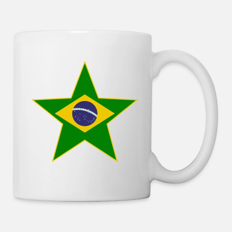 Étoile du drapeau du Brésil - Mug blanc - blanc