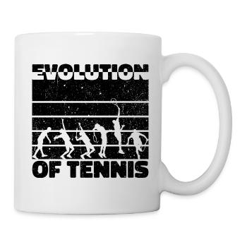 Evolution of Tennis Sport Spieler Tennisspieler - Tasse - Weiß - Rechts
