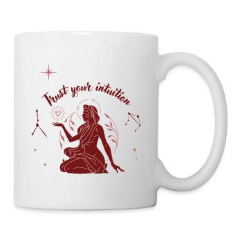 Trust Your Intuition design de couleur Rouge - Mug blanc - blanc - Droite