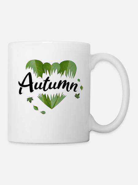 Herbst Herbstblätter Blätter - Tasse - Weiß