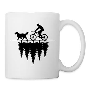 bikejöring zughundesport bike and dog - Mug - white - Right