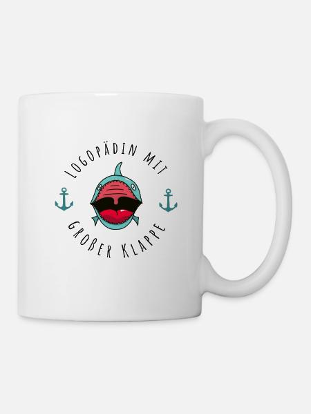 Logopädin mit großer Klappe - Tasse - Weiß