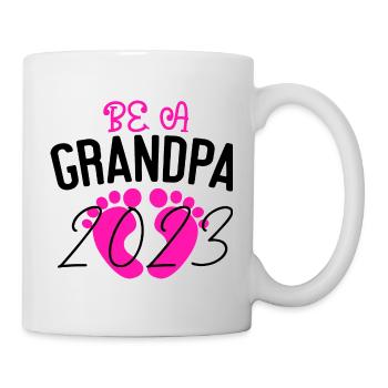 Werdender Opa 2023, 2023 werde ich Opa, 2023 Opa - Tasse - Weiß - Rechts