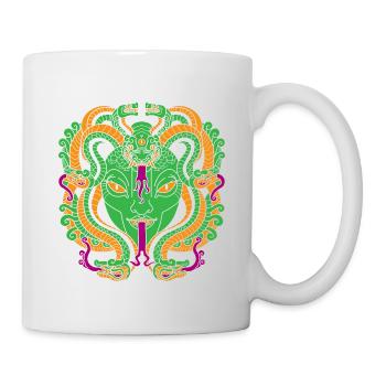 Medusa Face Snake Woman - Mug - white - Right