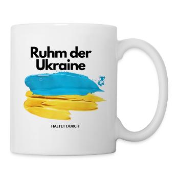 Ruhm der Ukraine Frieden Stop War - Tasse - Weiß - Rechts
