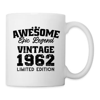 Retro Vintage 1962 Birthday 60 Years Born in 1962 - Tasse - Weiß - Rechts