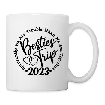Besties Trip 2023 Fun Girls Trip Weekend Vacation - Mug - white - Right