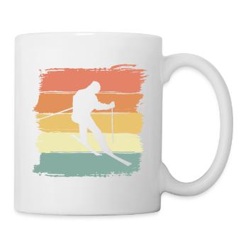 Ski Retro Vintage ski cadeau rétro - Mug blanc - blanc - Droite
