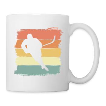 Hockey sur glace rétro pour les amateurs de hockey sur glace vintage - Mug blanc - blanc - Droite