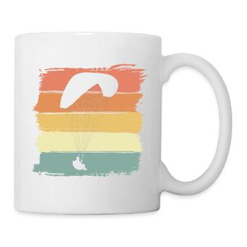 Gleitschirmfliegen vintage retro Paraglider - Tasse - Weiß - Rechts
