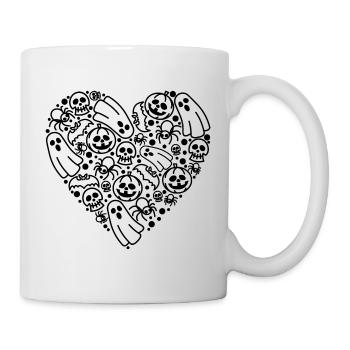 Spooky Halloween Stuff Heart Form Trick or Treat - Mug - white - Right