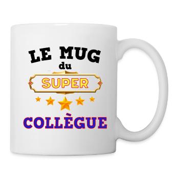 Mug du super collègue Pour Son Café Ou Vin - Mug blanc - blanc - Droite