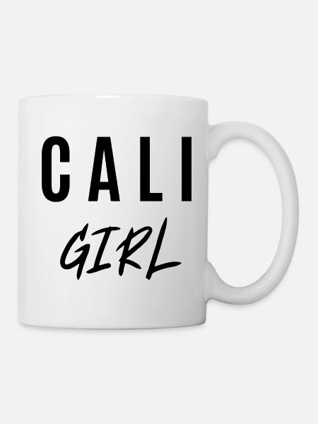 CALI GIRL, KALIFORNISCHES MÄDCHEN - Tasse - Weiß
