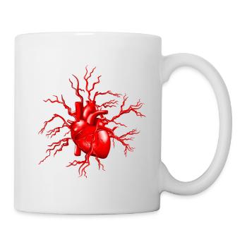 Medizin Herz Anatomie - Tasse - Weiß - Rechts