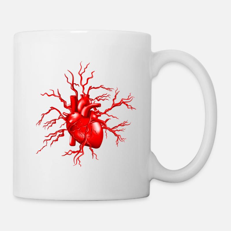 Medizin Herz Anatomie - Tasse - Weiß