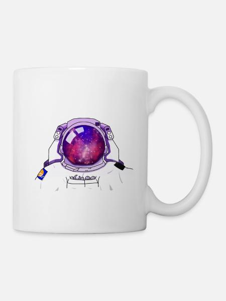Astronaute perdu au millieu des étoiles - Mug blanc - blanc