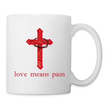 kreuz mit dornen e 18 - Tasse - Weiß - Rechts