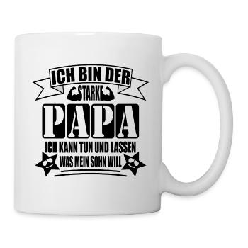 Ich bin der starke Papa - Tasse - Weiß - Rechts