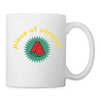 Peace for Ukraine with watermelon - Mug blanc - blanc - Droite