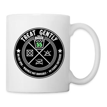 Schonend behandeln Unikat ist 55 | Farben änderbar - Tasse - Weiß - Rechts