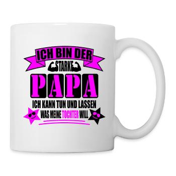 Ich bin der starke Papa - Tasse - Weiß - Rechts