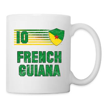 Französisch-Guayana Fußball Mannschaft - Tasse - Weiß - Rechts