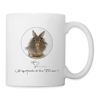 Aus der Kollektion » Die Tiere sind traurig ! « - Tasse - Weiß - Rechts